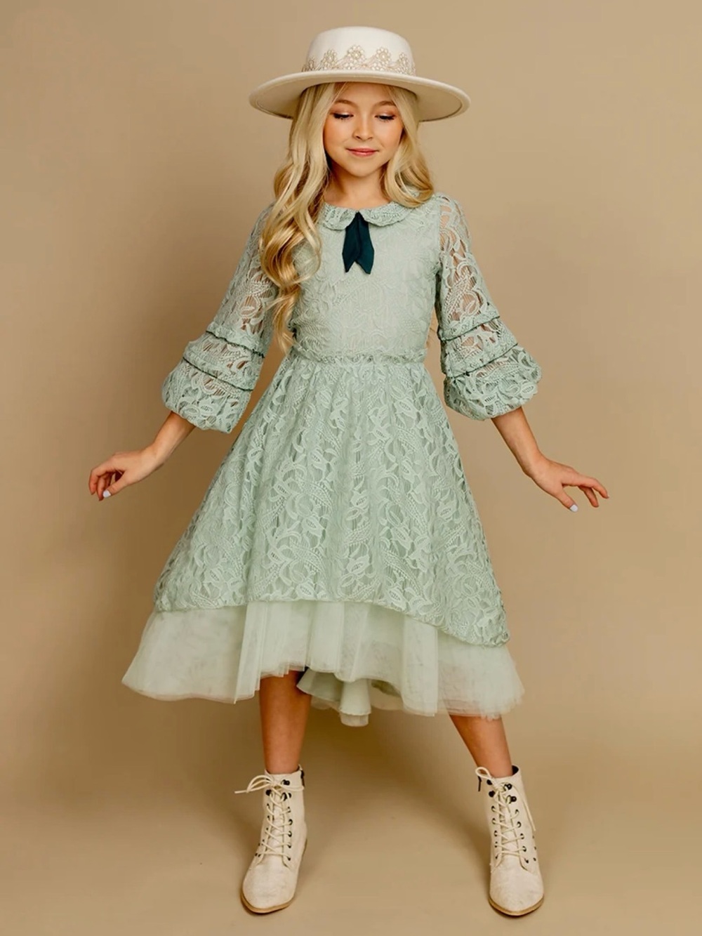 Joyfolie Paris Petticoat Lace Dress Seaglass Girls NWT #J3